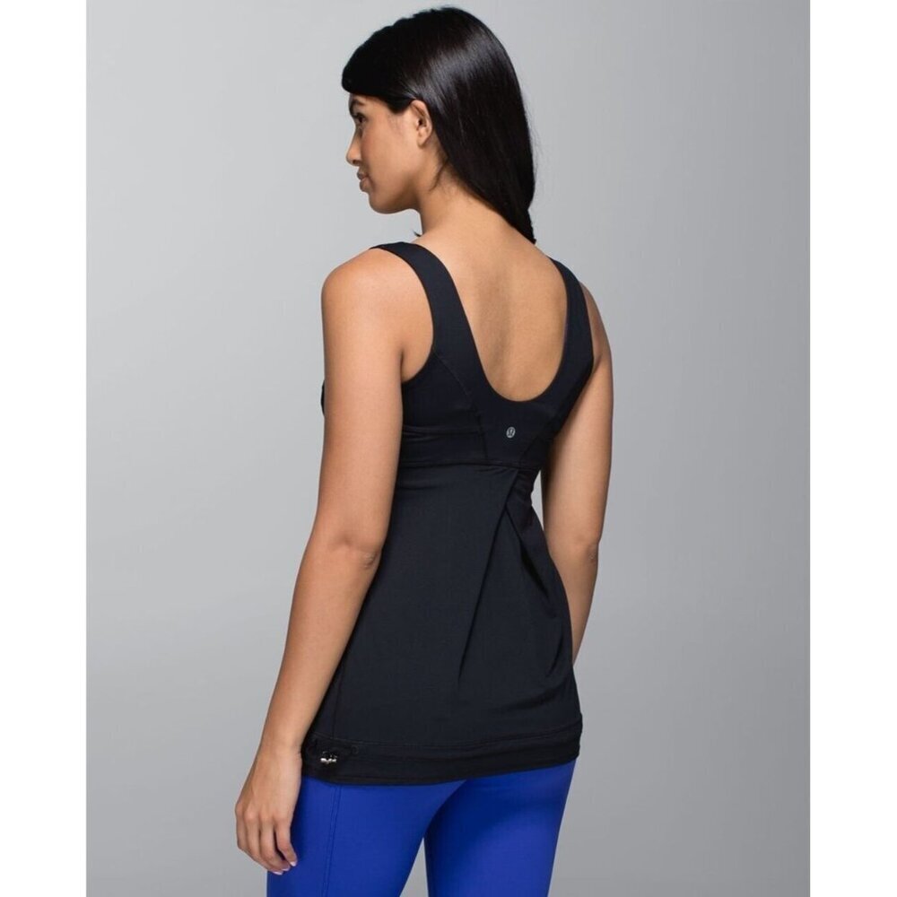 Lululemon 8 Black Run: Tame Me Tank Top Cinchable Waistband GUC